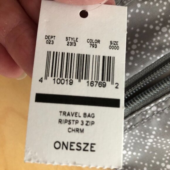 Eddie Bauer Ripstop 3 Zip Pocket Travel Bag Messenger Crossbody - NEW - Picture 2 of 6